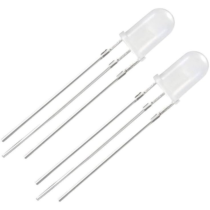 ال ای دی 3 پایه دو رنگ سبز و قرمز مات کاتد مشترک 5MM (بسته‌های 5تایی)