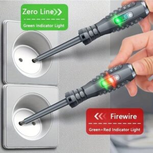 فازمتر نشکن فازیاب و نول یاب القایی چراغ دار دوسو با باتری قابل تعویض برند SEFANLY